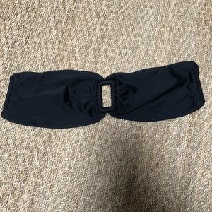 Black bandeau top w/ open center strapless bikini